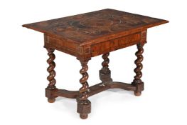Y A DUTCH OLIVEWOOD OYSTER VENEERED, WALNUT AND MARQUETRY SIDE OR CENTRE TABLE