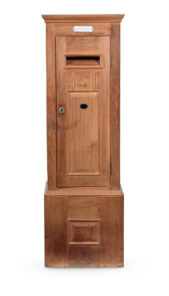 A LARGE MAHOGANY DOMESTIC POST BOX, 20TH CENTURY - Image 2 of 4