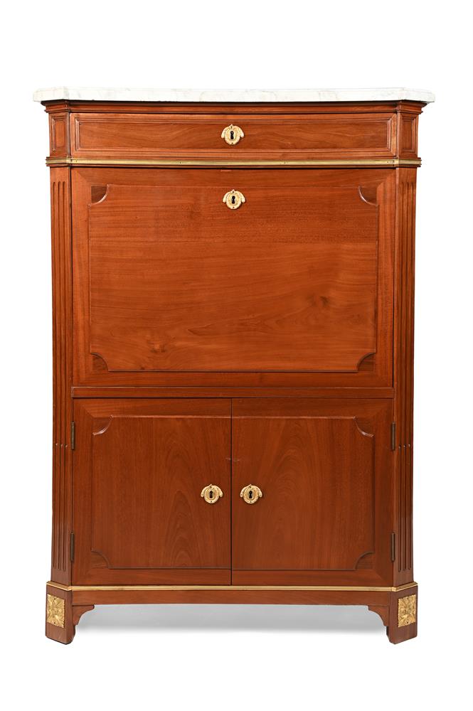A LOUIS XVI MAHOGANY AND OROMOLU MOUNTED SECRETAIRE À ABATTANT, BY JEAN-HENRI RIESENER - Image 4 of 5