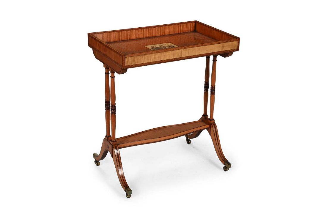 Y A GEORGE III SATINWOOD AND SYCAMORE WORK TABLE OR TRICOTEUSE, CIRCA 1800 - Image 3 of 5