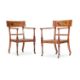 Y A PAIR OF GEORGE III SATINWOOD, EBONY BANDED AND POLYCHROME PAINTED ARMCHAIRS - Image 1 of 5