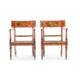 Y A PAIR OF GEORGE III SATINWOOD, EBONY BANDED AND POLYCHROME PAINTED ARMCHAIRS - Image 2 of 5
