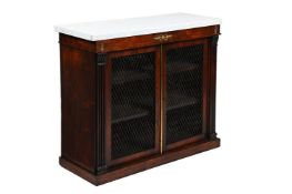 Y A REGENCY ROSEWOOD AND GILT METAL MOUNTED SIDE CABINET, CIRCA 1815