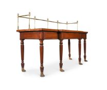 Y A HIGHLY UNUSUAL REGENCY PARTRIDGE WOOD AND ROSEWOOD SERVING TABLE, CIRCA 1820