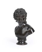 AFTER MICHELANGELO, A BRONZE BUST OF DAVID, 19TH CENTURY