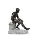AFTER THE ANTIQUE, A BRONZE FIGURE OF MERCURY SEATED ON A MARBLE BASE, LATE 19TH CENTURY - Image 1 of 4
