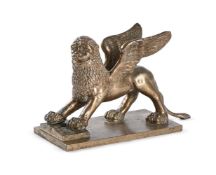 A VENETIAN GILT BRONZE MODEL OF THE LION OF ST MARK, 19TH CENTURY