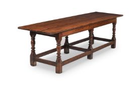A CHARLES II OAK REFECTORY TABLE, PROBABLY WELSH, CIRCA 1670