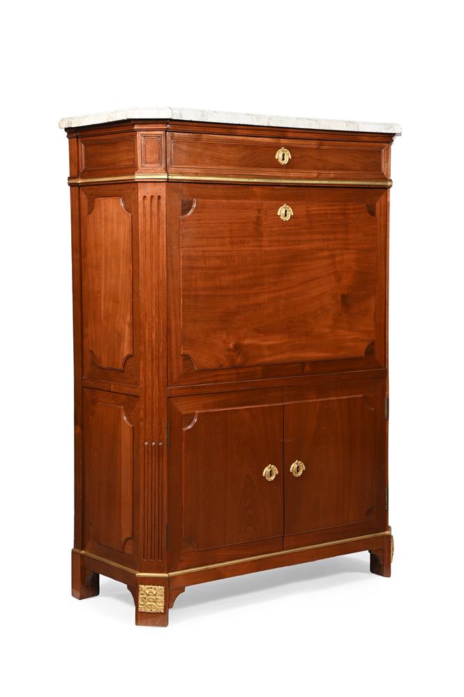 A LOUIS XVI MAHOGANY AND OROMOLU MOUNTED SECRETAIRE À ABATTANT, BY JEAN-HENRI RIESENER - Image 2 of 5