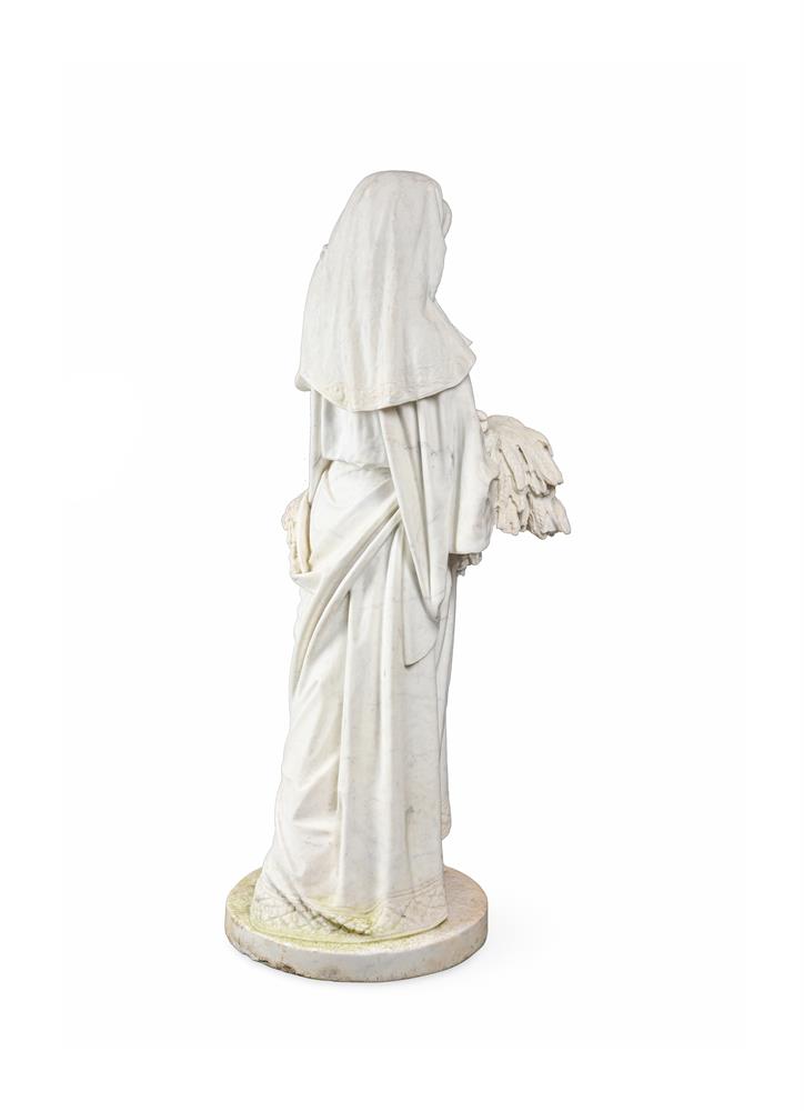 A LARGE MARBLE FEMALE FIGURE EMBLEMATIC OF 'THE HARVEST', LATE 19TH CENTURY - Image 3 of 3