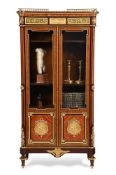 Y A TULIPWOOD, AMBOYNA, FRUITWOOD AND ORMOLU MOUNTED DISPLAY CABINET, THE MOUNTS BY HENRI PICARD,