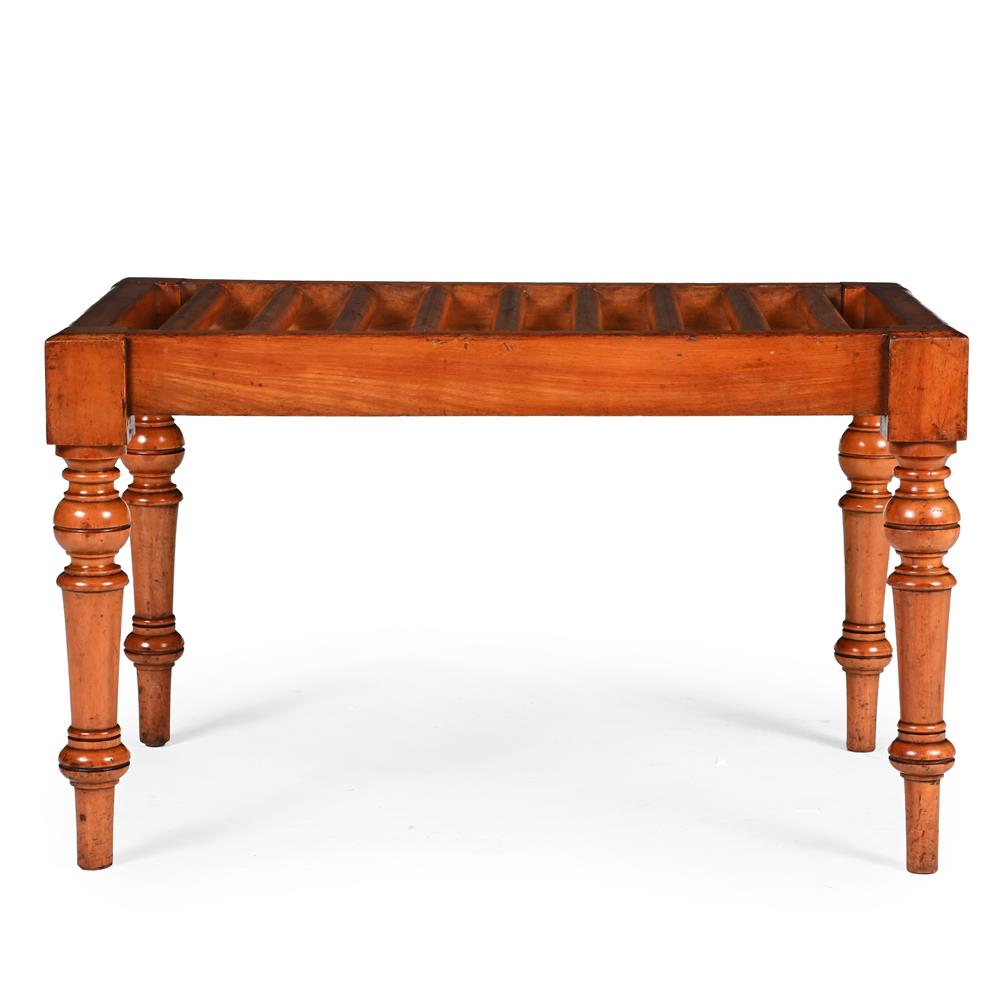 A VICTORIAN SATIN BIRCH LUGGAGE STAND, IN THE MANNER OF HOLLAND & SON, CIRCA 1850 - Image 2 of 2