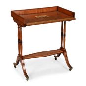 Y A GEORGE III SATINWOOD AND SYCAMORE WORK TABLE OR TRICOTEUSE, CIRCA 1800