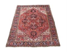 A HERIZ CARPET, EARLY 20TH CENTURY, approximately 370 x 270cm