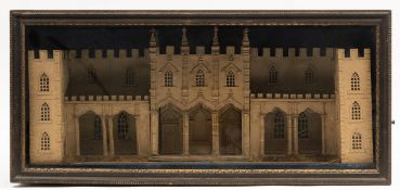 English School (probably mid-18th century) Architectural cut-card model elevation, [18th century]