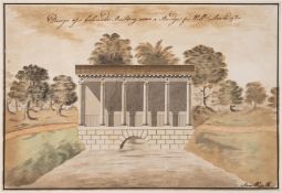 Wyatt (Samuel) Design of a colonnade building over a bridge for William Lee Esq., probably for …