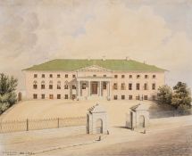 English School (19th century) The British Chapel, Moscow, watercolour, [ circa 1840s]
