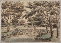 Spyers (James) Design for a Landscape Garden with Pond, watercolour, [c. 1780]
