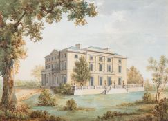 Roos (Alexander) Perspective of Hadzor Hall, Worcestershire, built for J.H. Galton 1827, …