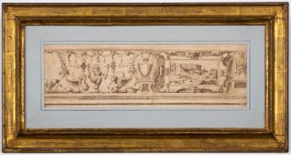 Marchetti (Marco), Attributed to. Design for the frieze decoration of the cove of a ceiling, with …