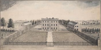 English School (18th century) View of an early Georgian country house, as yet as unidentified, …