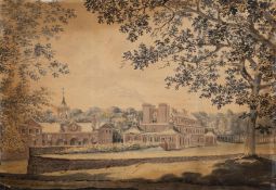 English School (19th century) Six studies of country houses by various hands, watercolours, [19th …