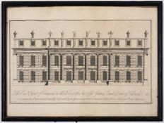 Hulsbergh (Henry) The East Front of Cannons in Middlesex, after John Price the Elder, engraving, …