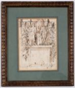 Tassi (Agostini, 1578-1644) Design for a monument, possibly a design for a frontispiece [recto]; …