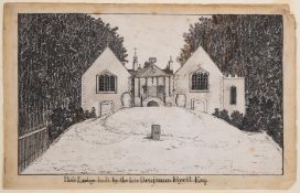 Lewis (Charles) View of Pan's Lodge, Painswick, Gloucestershire, built by the late Benjamin Hyett …