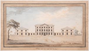 Woolfe (John, d.1793) Colworth House, Bedfordshire, with a design for the addition of the wings, …