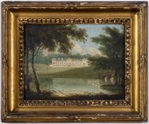 Britton (John) After . Woburn Abbey, Bedfordshire, oil on panel, [c.1800-1815]