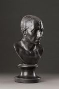 A WEDGWOOD BLACK BASALT LIBRARY BUST OF CICERO (106-43 BC), CIRCA 1780-1795