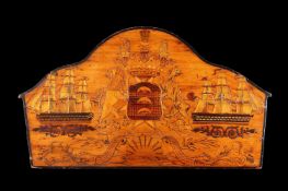 Y AN INTERESTING STERN BOARD FROM A DIPLOMATIC AUSTRIAN SHIP'S DINGHY, LATE 18TH CENTURY