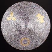 Y A FINE JINGASA WITH MOTHER-OF-PEARL 'MOSAIC' DECORATION