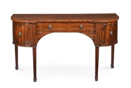 A LATE GEORGE III MAHOGANY SIDEBOARD, CIRCA 1810