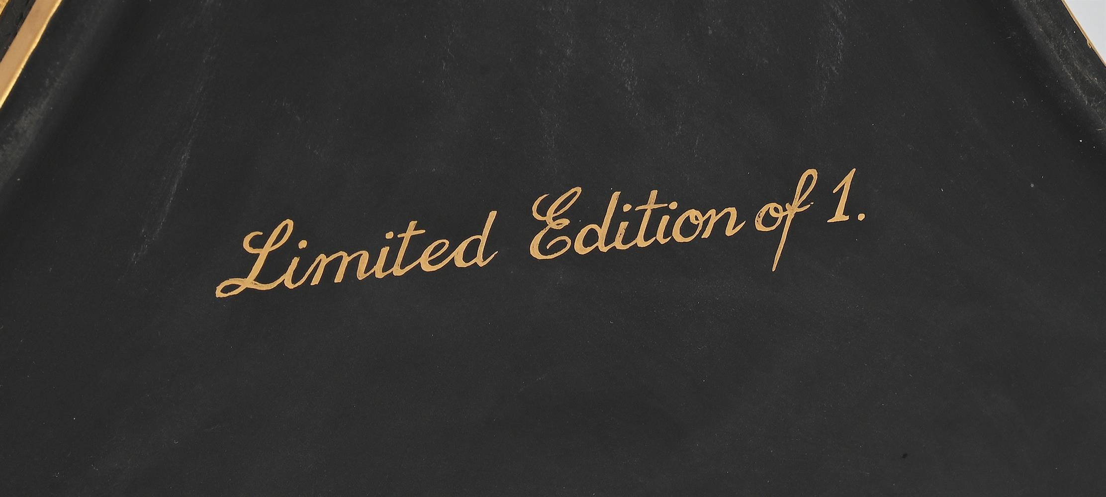 A LIMITED EDITION WEDGWOOD BLACK BASALT AND PARCEL GILT PASTILLE BURNER AND PIERCED COVER - Image 4 of 4