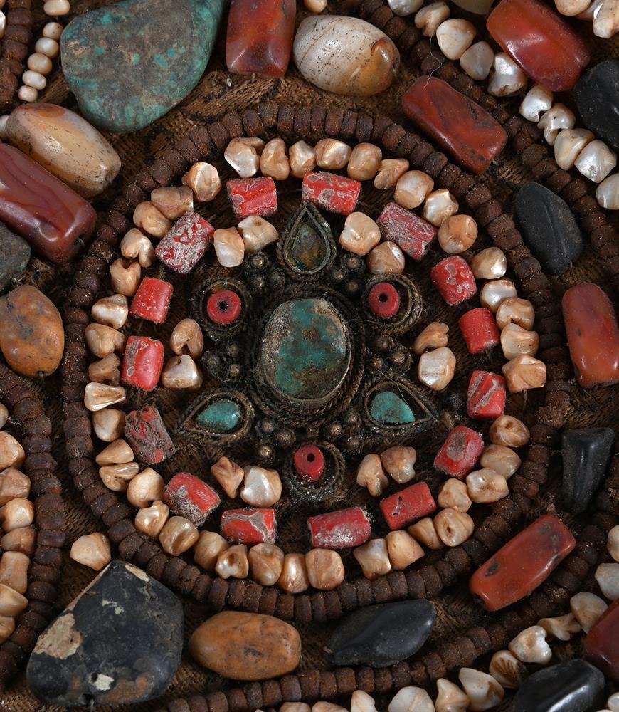 A CEREMONIAL HEADDRESS, COLLAR AND CUFFS, 20TH CENTURY, TRANS HIMALAYAN REGION - Image 16 of 16