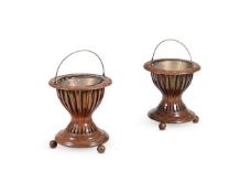 A PAIR OF MAHOGANY AND LINE INLAID PLANTERS, EARLY 20TH CENTURY