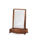 A GEORGE II MAHOGANY AND PARCEL GILT DRESSING MIRROR, MID 18TH CENTURY