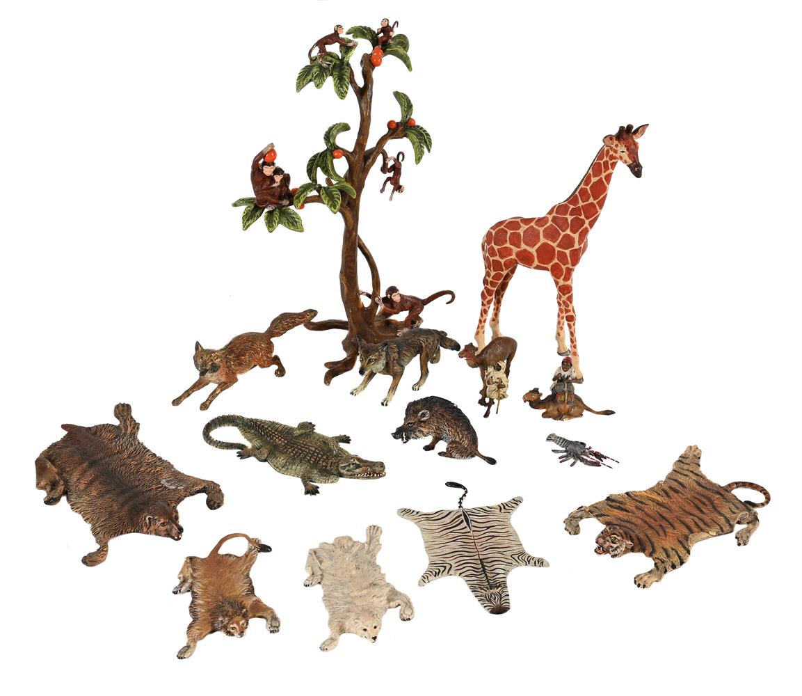 A COLLECTION OF VARIOUS AUSTRIAN COLD-PAINTED BRONZE ITEMS, VARIOUS DATES LATE 20TH CENTURY