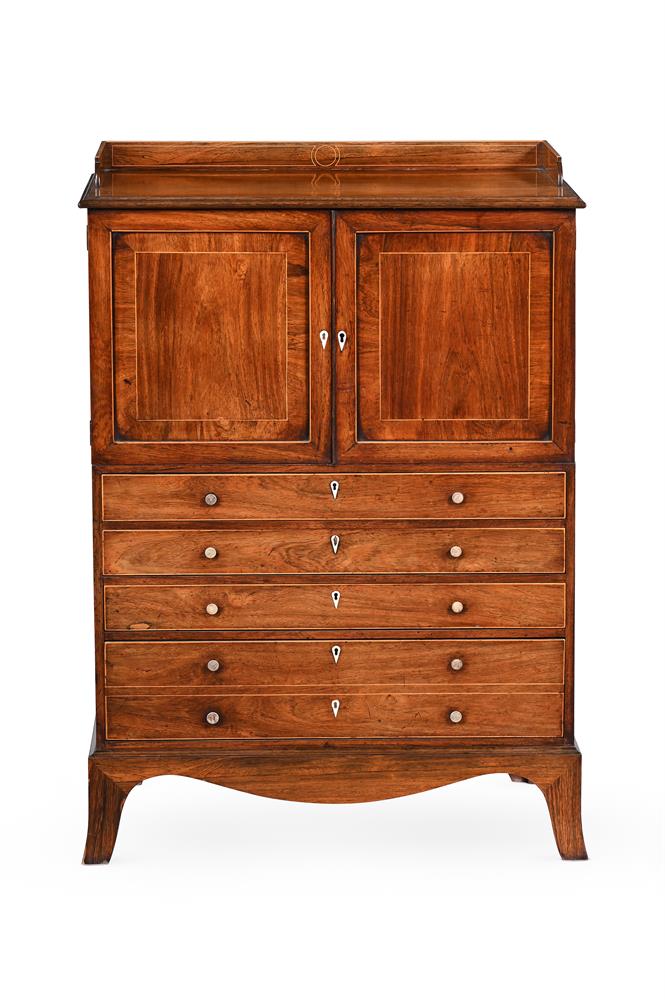 Y A ROSEWOOD SIDE CABINET, EARLY 19TH CENTURY AND LATER