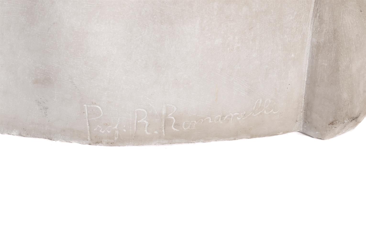 PROFESSOR RAFFAELLO ROMANELLI (1856-1928), A MARBLE PORTRAIT BUST OF A YOUNG MAN - Image 2 of 2