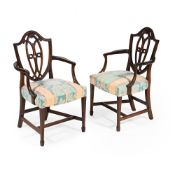 A SET OF TEN MAHOGANY DINING CHAIRS 18TH CENTURY AND LATER