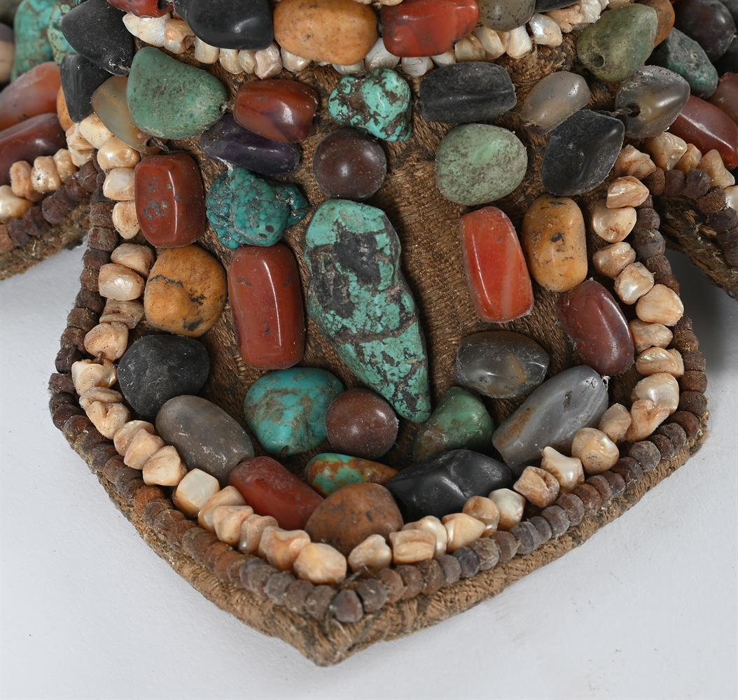 A CEREMONIAL HEADDRESS, COLLAR AND CUFFS, 20TH CENTURY, TRANS HIMALAYAN REGION - Image 6 of 16