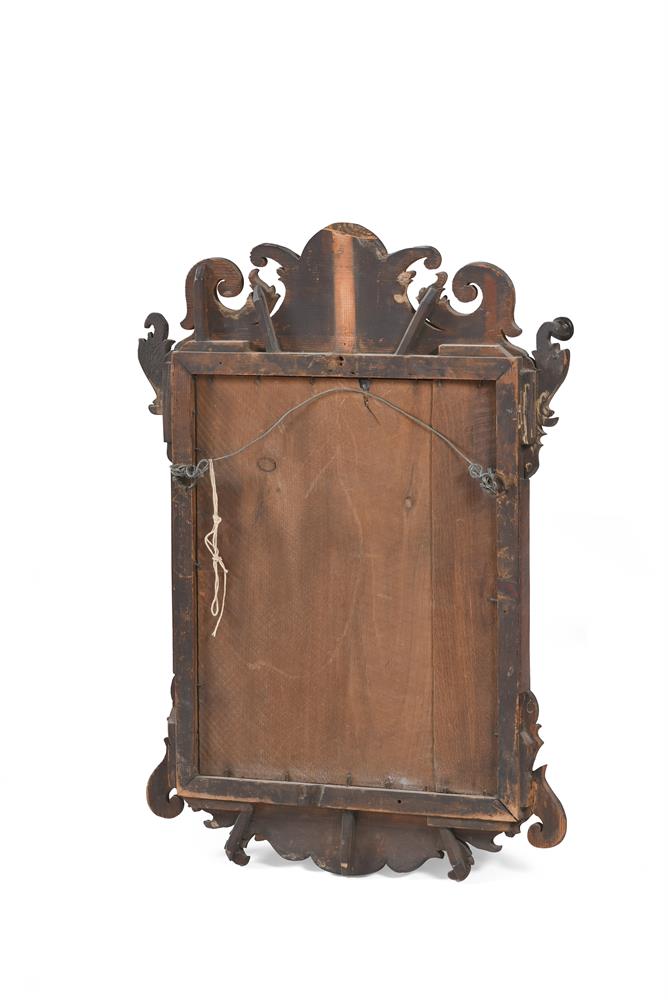 A GEORGE II MAHOGANY AND PARCEL GILT FRET MIRROR, CIRCA 1750 - Image 2 of 2