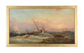 FOLLOWER OF JOHN WILSON CARMICHAEL, SHIPPING IN A SWELL