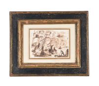 LEONARDO SCAGLIA (ITALIAN FL.1640 - 1650), SHIPS RETURNING TO HARBOUR IN A SQUALL