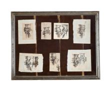 CIRCLE OF THE BIBENA FAMILY (ITALIAN 18TH CENTURY), DESIGNS FOR THE DECORATION OF A GALLERY OR ORGAN
