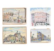 λ SYDNEY ARROBUS (BRITISH 1901-1990), TRUSTEE SAVINGS BANK, 68 GOSWELL ROAD; AND THREE OTHERS (4)