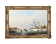 MANNER OF JAN JACOB SPOHLER, WINTER LANDSCAPE WITH SKATERS
